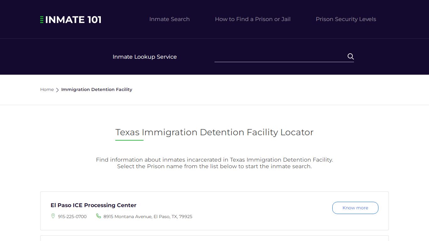 Texas Immigration Detention Facility Inmate Search | Free Inmate Lookup
